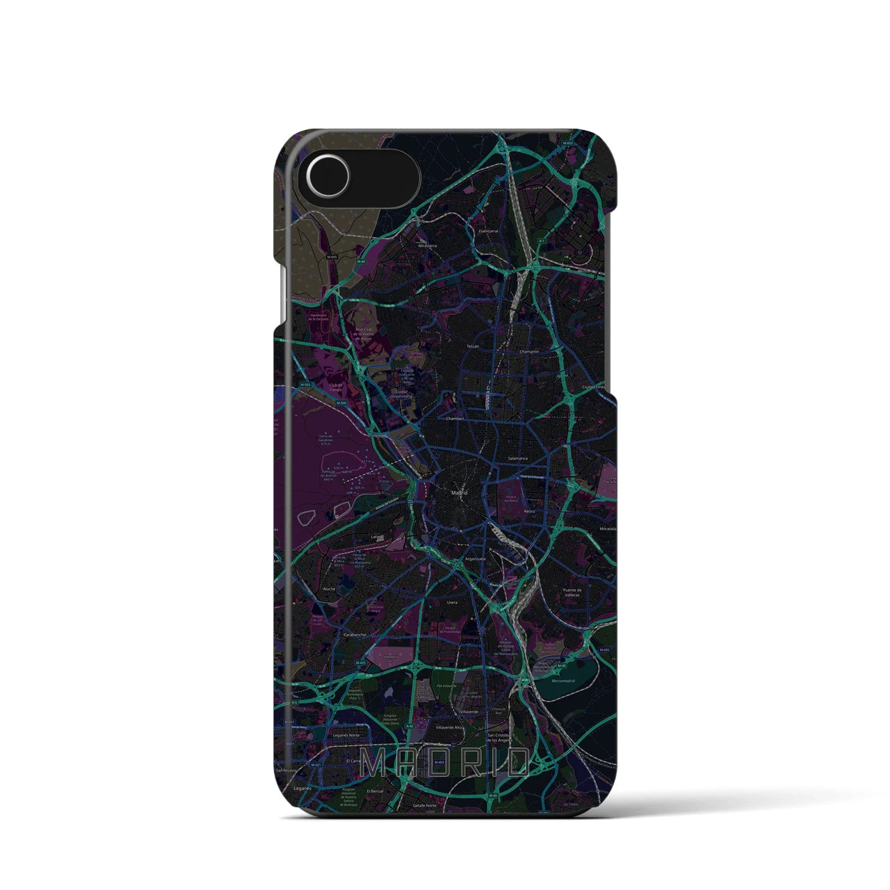 【マドリード（スペイン）】地図柄iPhoneケース（バックカバータイプ）