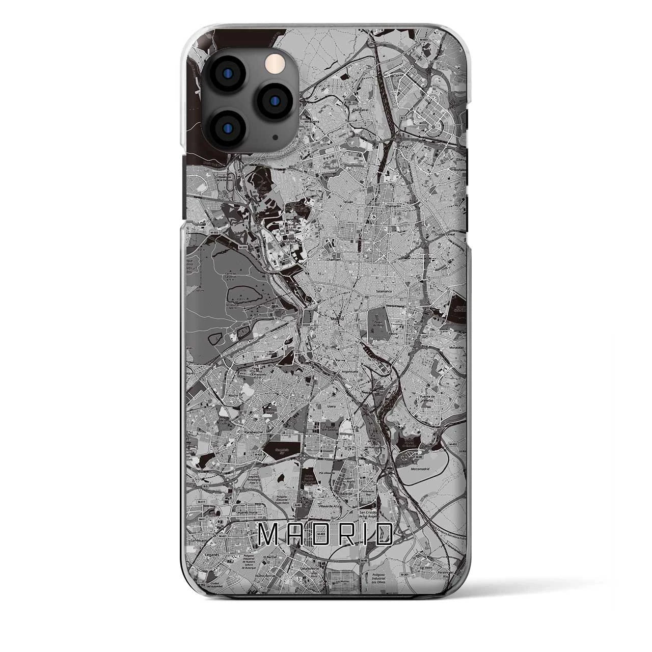 【マドリード（スペイン）】地図柄iPhoneケース（クリアタイプ）