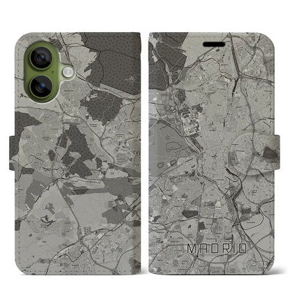 【マドリード（スペイン）】地図柄iPhoneケース（手帳タイプ）