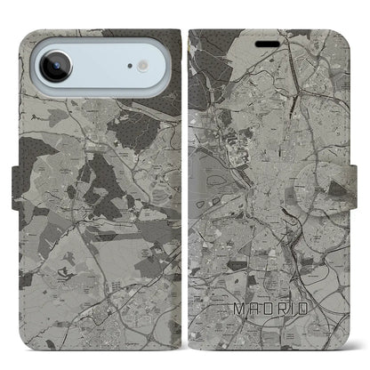 【マドリード（スペイン）】地図柄iPhoneケース（手帳タイプ）