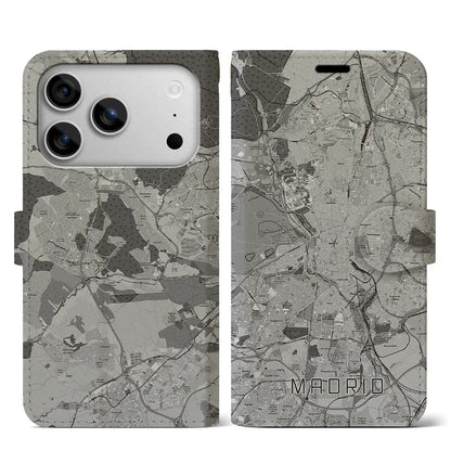 【マドリード（スペイン）】地図柄iPhoneケース（手帳タイプ）