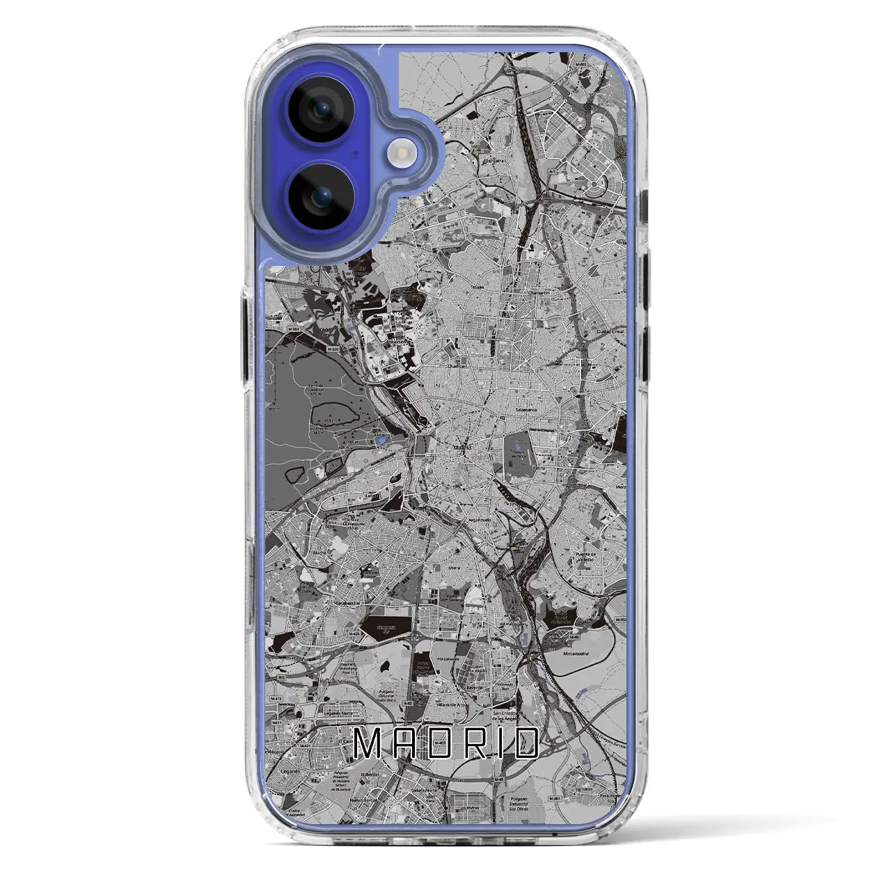 【マドリード（スペイン）】地図柄iPhoneケース（MagSafeタイプ）