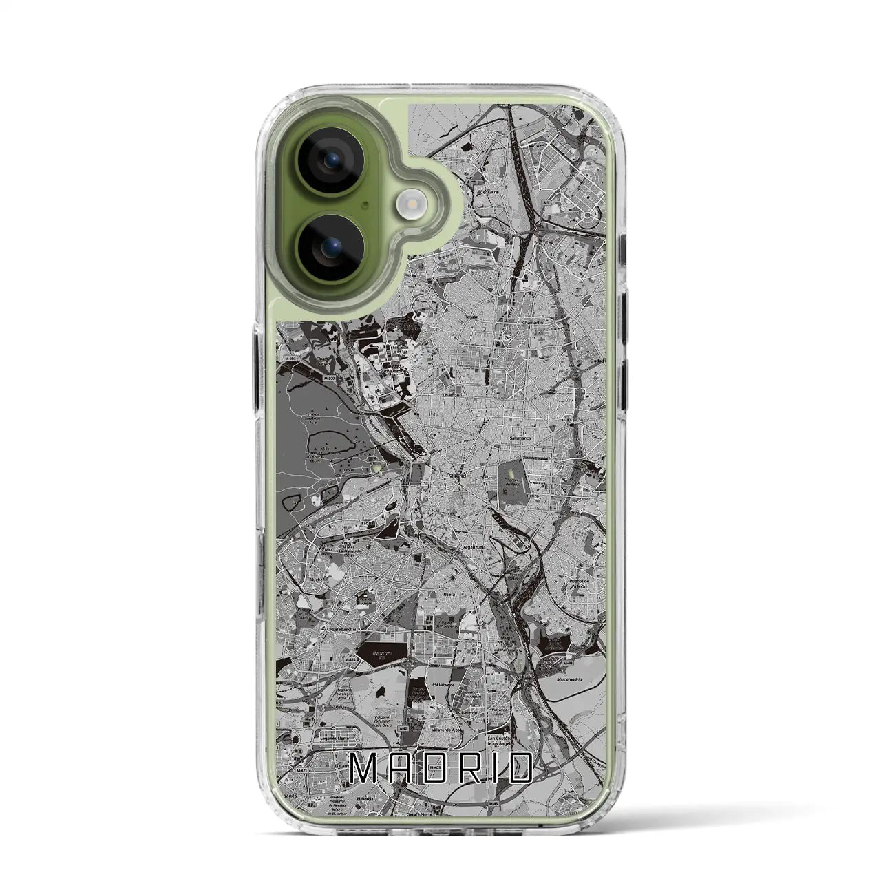 【マドリード（スペイン）】地図柄iPhoneケース（MagSafeタイプ）
