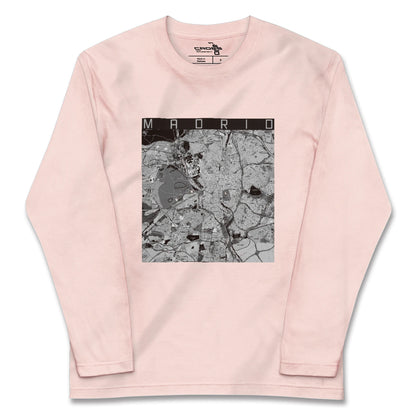 【マドリード（スペイン）】地図柄ロングスリーブTシャツ