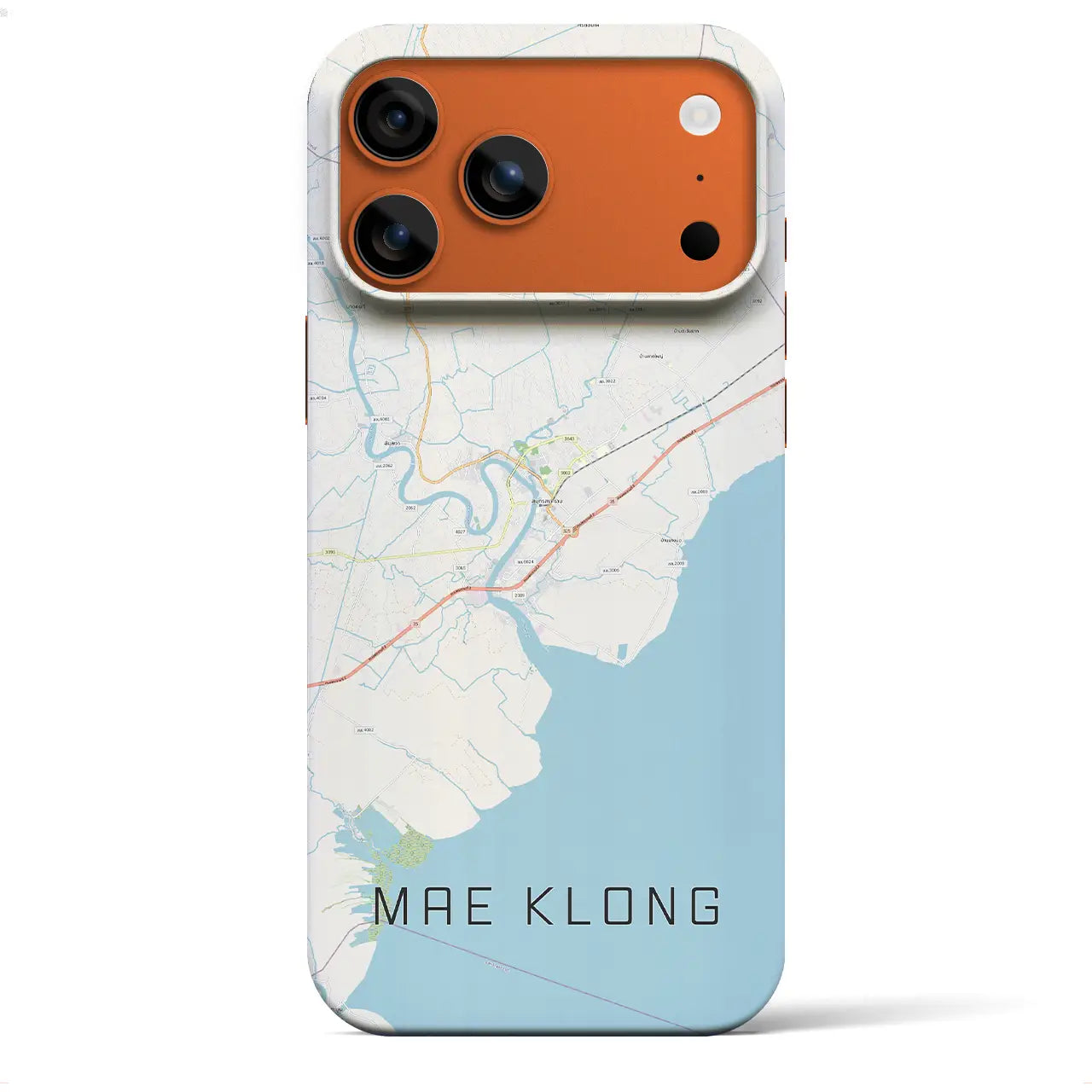 【メークロン（タイ）】地図柄iPhoneケース（バックカバータイプ）