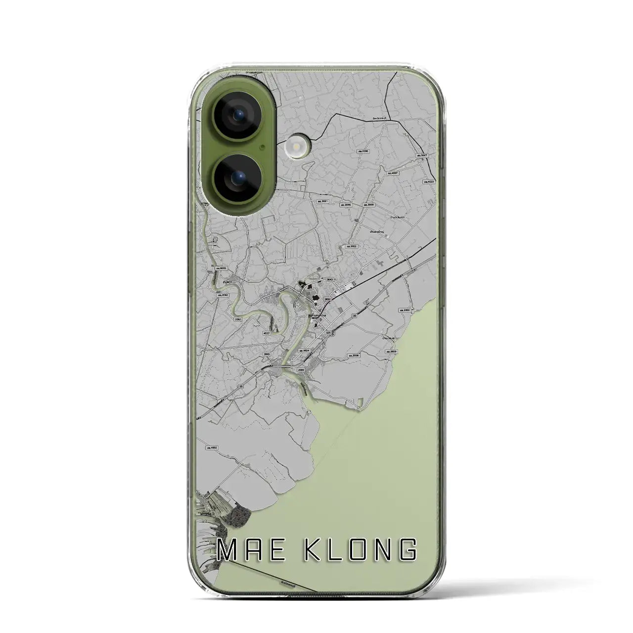 【メークロン（タイ）】地図柄iPhoneケース（クリアタイプ）