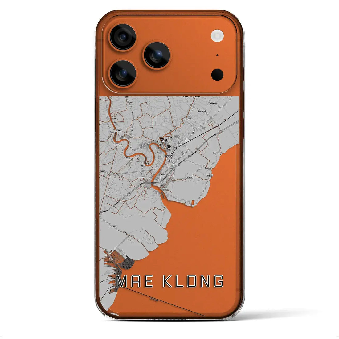 【メークロン（タイ）】地図柄iPhoneケース（クリアタイプ）