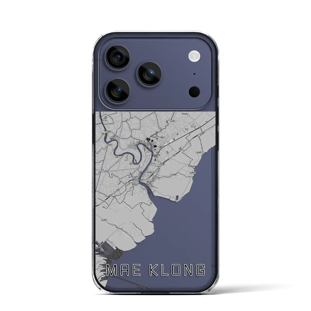 【メークロン（タイ）】地図柄iPhoneケース（クリアタイプ）