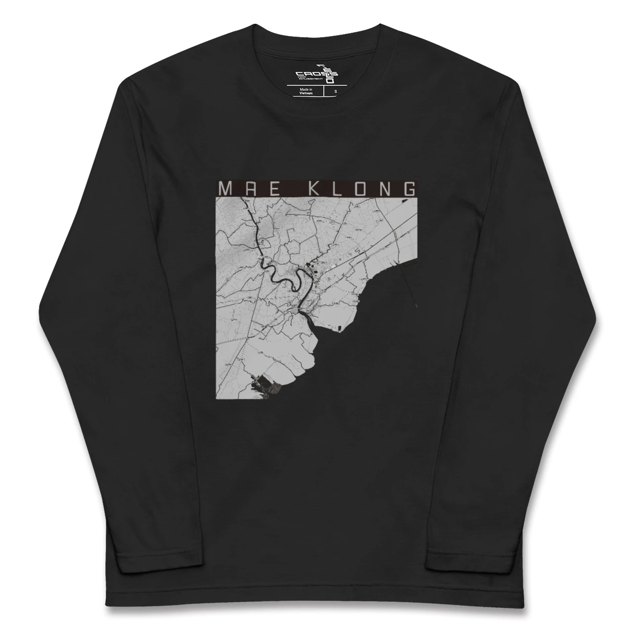 【メークロン（タイ）】地図柄ロングスリーブTシャツ