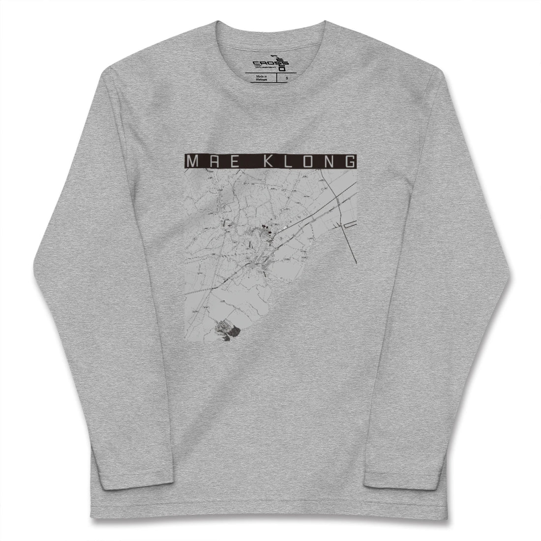 【メークロン(タイ)】地図柄ロングスリーブTシャツ