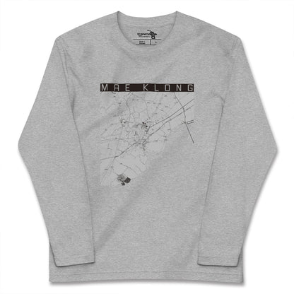 【メークロン（タイ）】地図柄ロングスリーブTシャツ