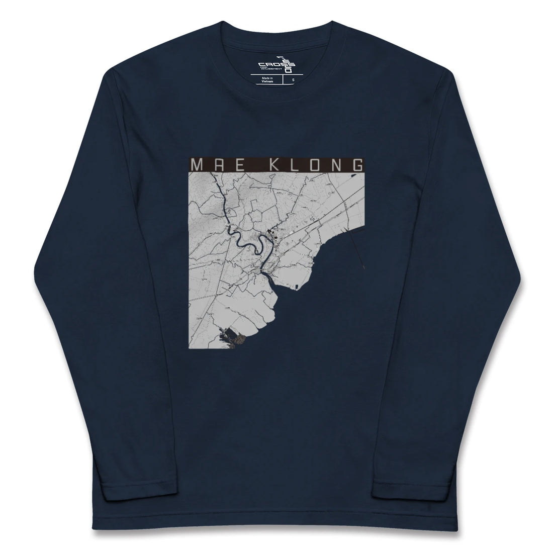 【メークロン（タイ）】地図柄ロングスリーブTシャツ