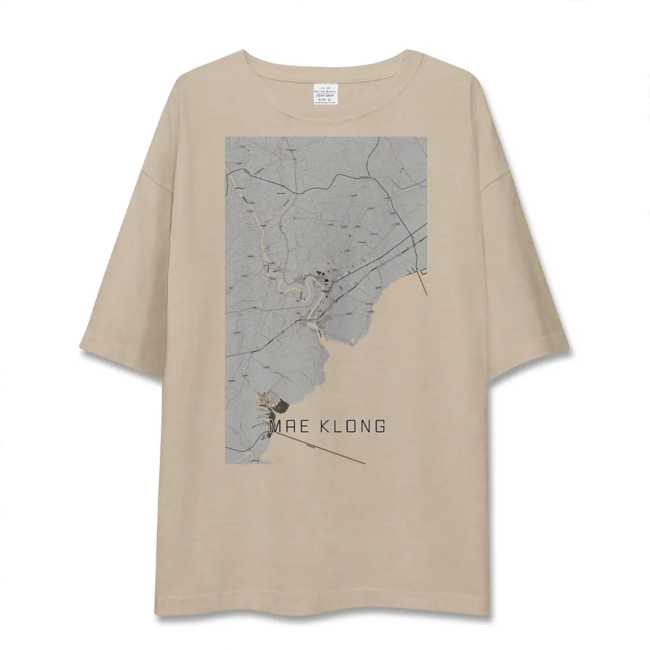 【メークロン（タイ）】地図柄ビッグシルエットTシャツ