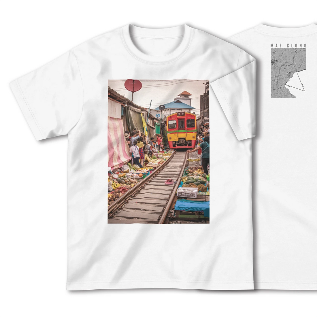 【メークロン(タイ)】Map World ハイクオリティTシャツ
