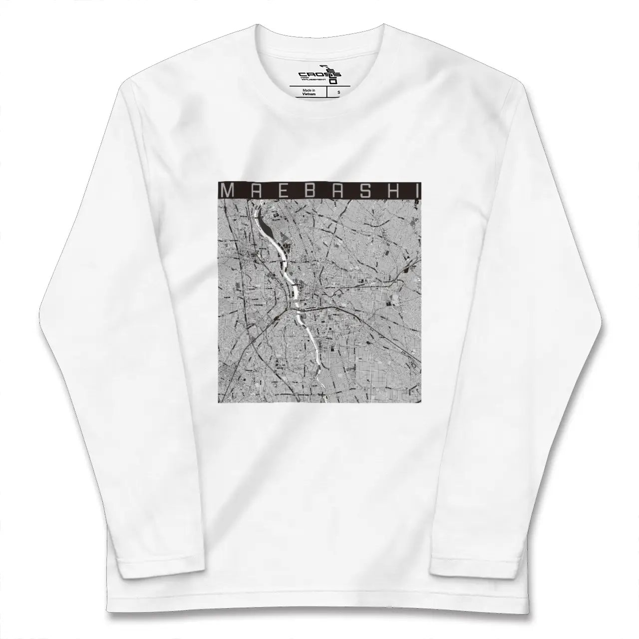 【前橋（群馬県）】地図柄ロングスリーブTシャツ