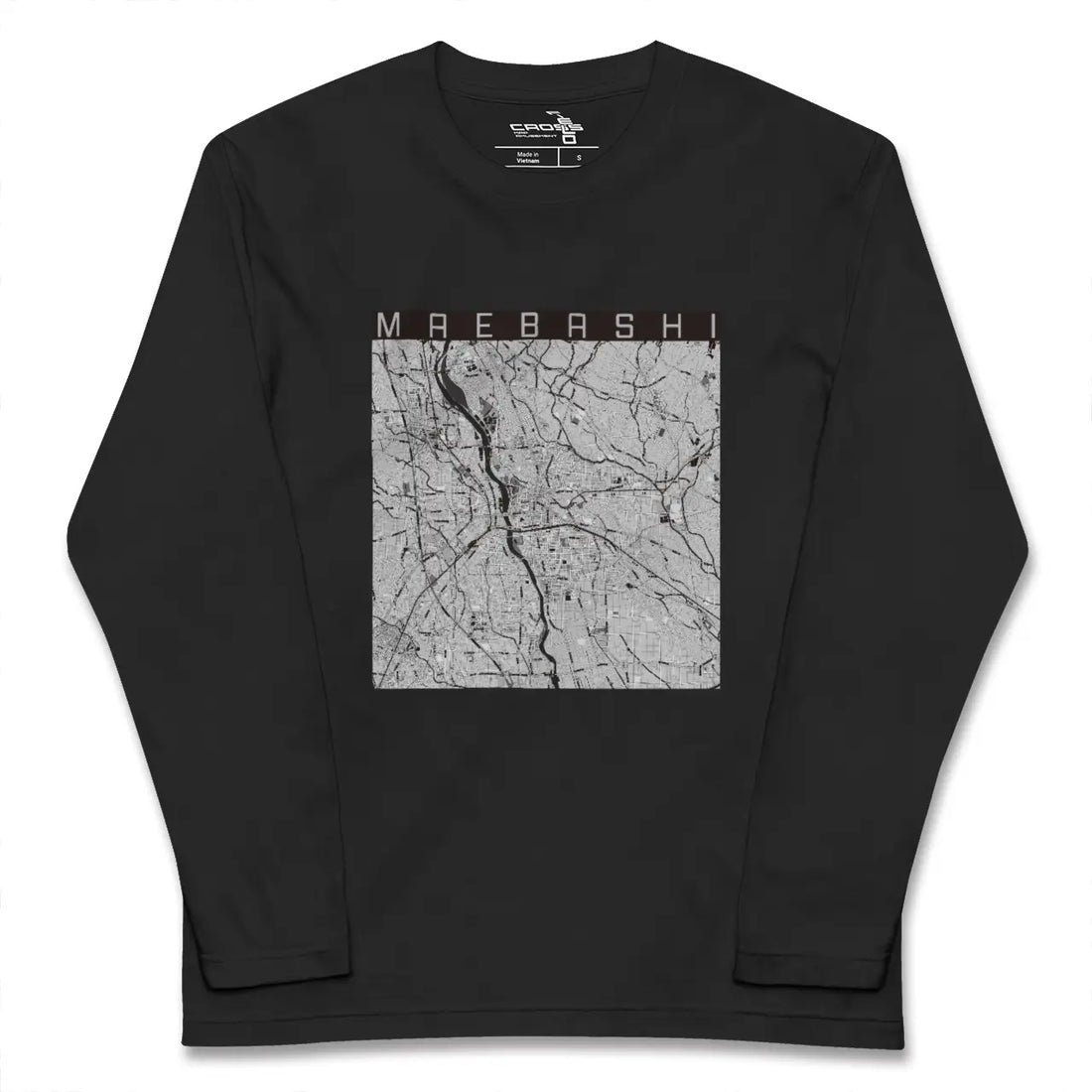 【前橋（群馬県）】地図柄ロングスリーブTシャツ
