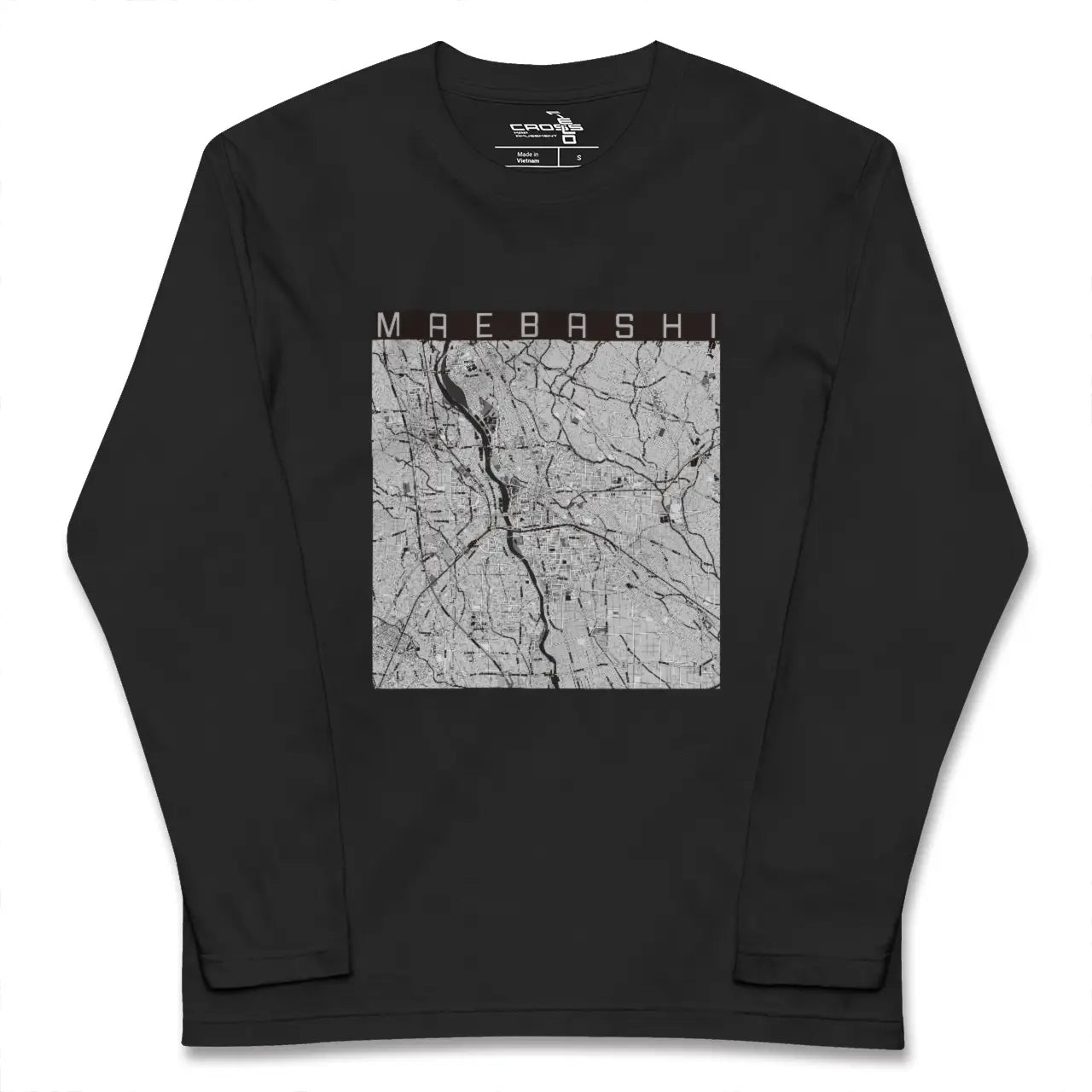 【前橋（群馬県）】地図柄ロングスリーブTシャツ
