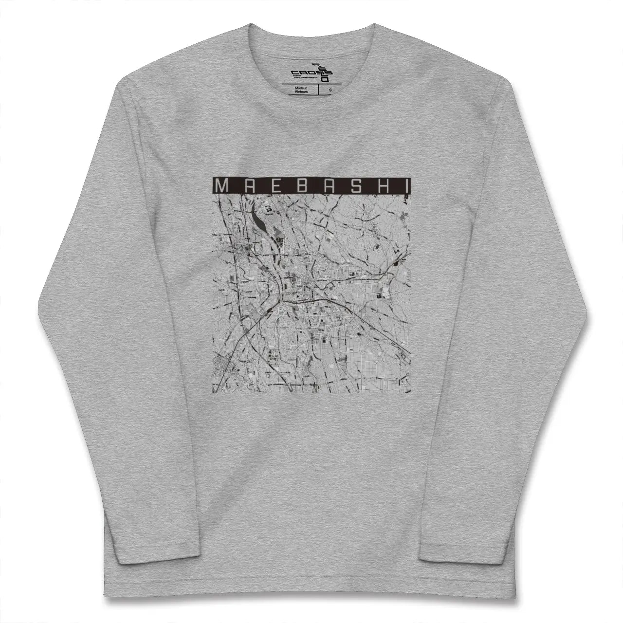 【前橋（群馬県）】地図柄ロングスリーブTシャツ