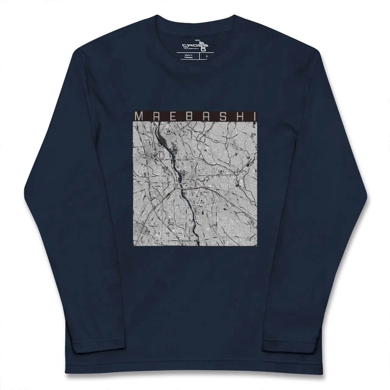 【前橋（群馬県）】地図柄ロングスリーブTシャツ
