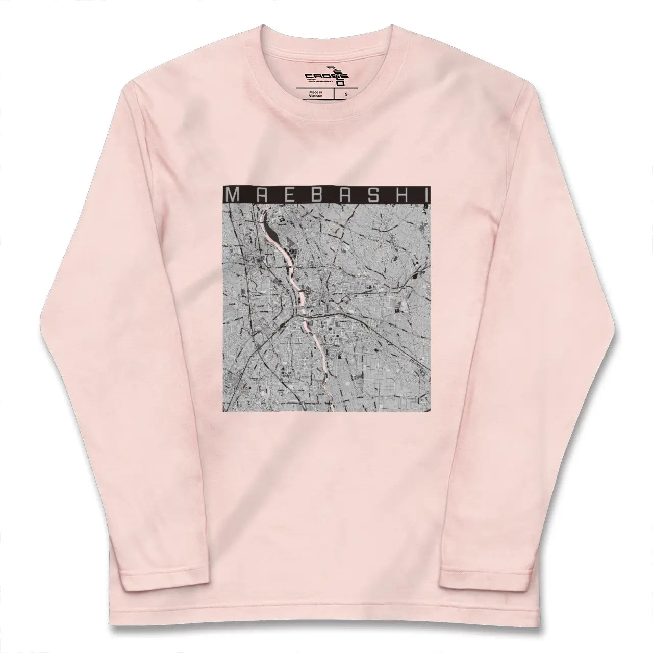 【前橋（群馬県）】地図柄ロングスリーブTシャツ