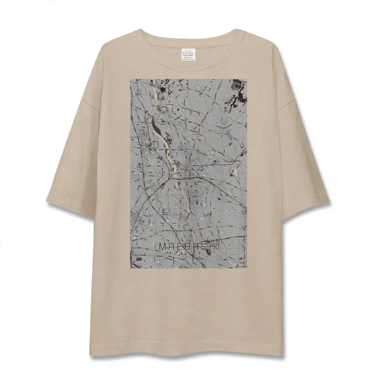 【前橋（群馬県）】地図柄ビッグシルエットTシャツ