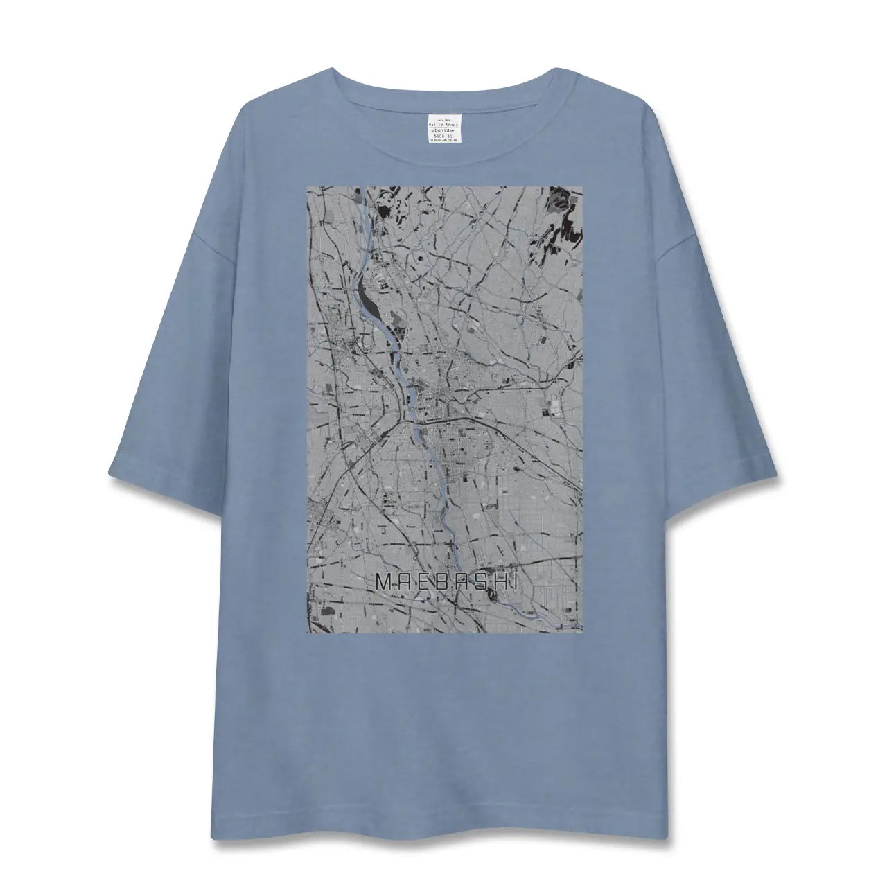 【前橋（群馬県）】地図柄ビッグシルエットTシャツ