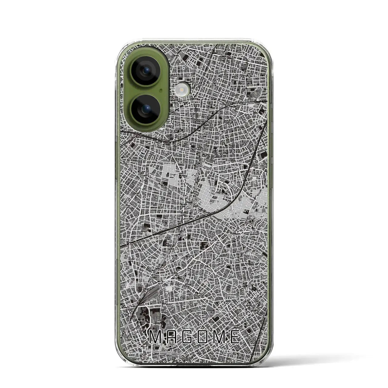 【馬込（東京都）】地図柄iPhoneケース（クリアタイプ）