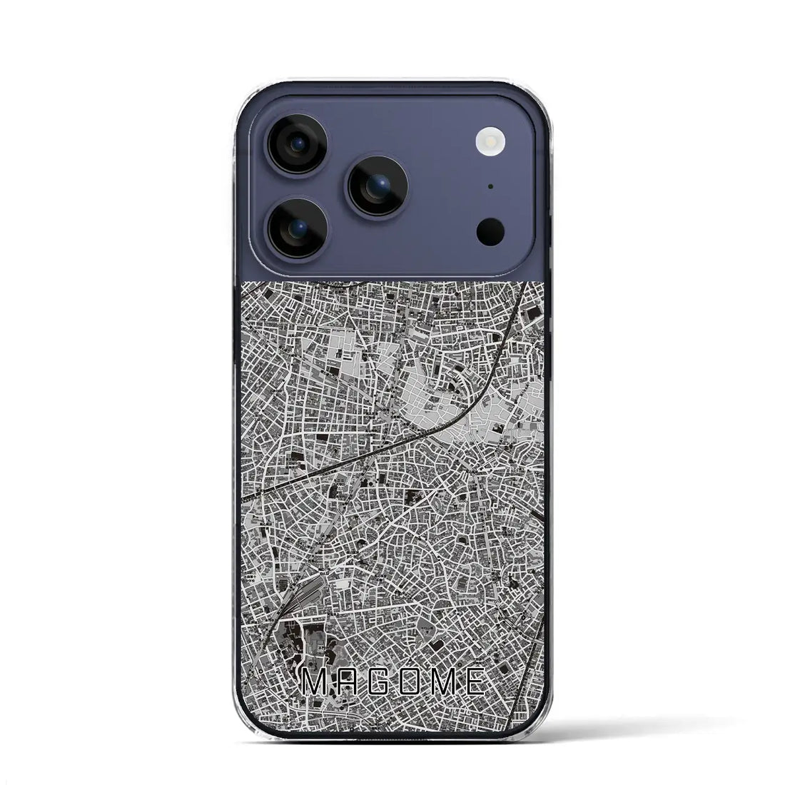【馬込（東京都）】地図柄iPhoneケース（クリアタイプ）