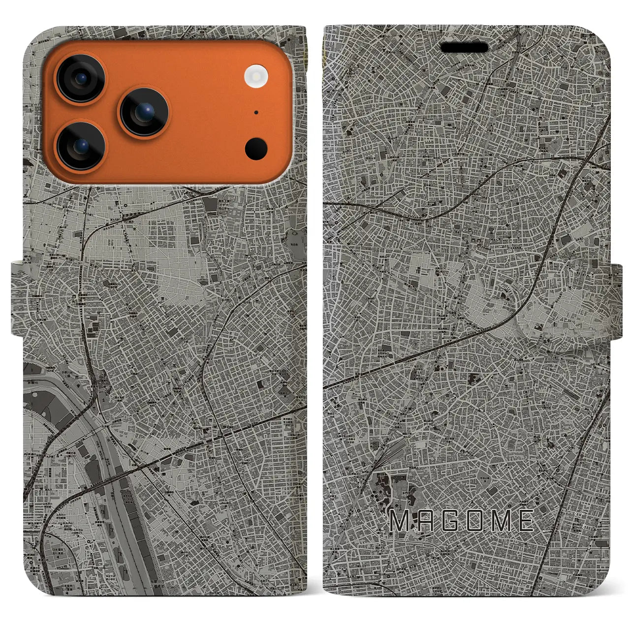 【馬込（東京都）】地図柄iPhoneケース（手帳タイプ）