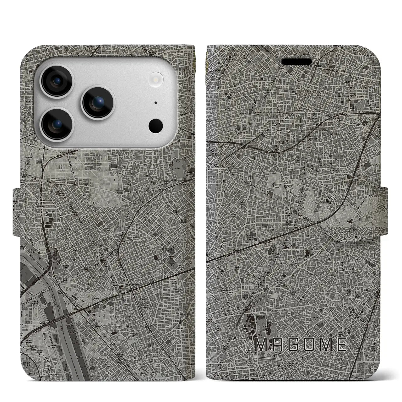 【馬込（東京都）】地図柄iPhoneケース（手帳タイプ）