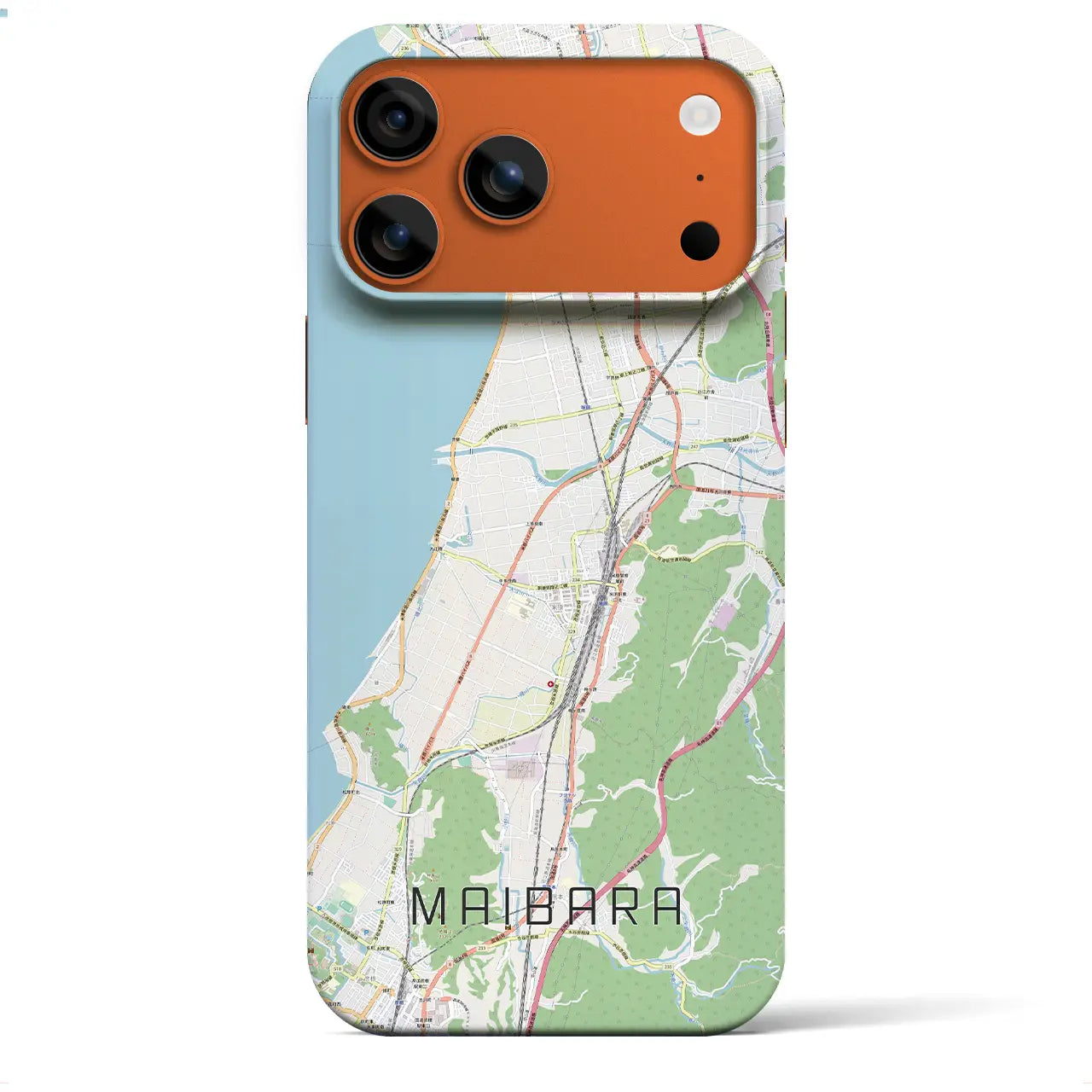 【米原（滋賀県）】地図柄iPhoneケース（バックカバータイプ）