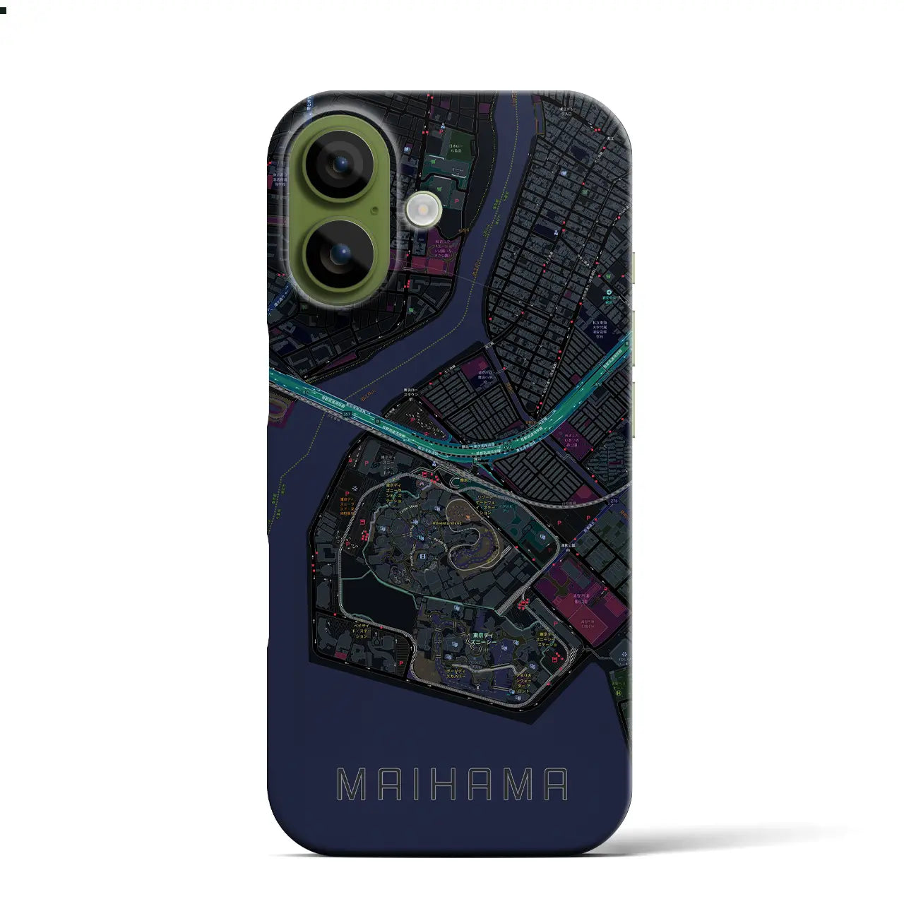 【舞浜（千葉県）】地図柄iPhoneケース（バックカバータイプ）