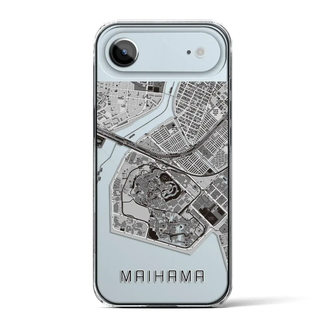 【舞浜（千葉県）】地図柄iPhoneケース（クリアタイプ）モノトーン・iPhone 17 Pro Max 用