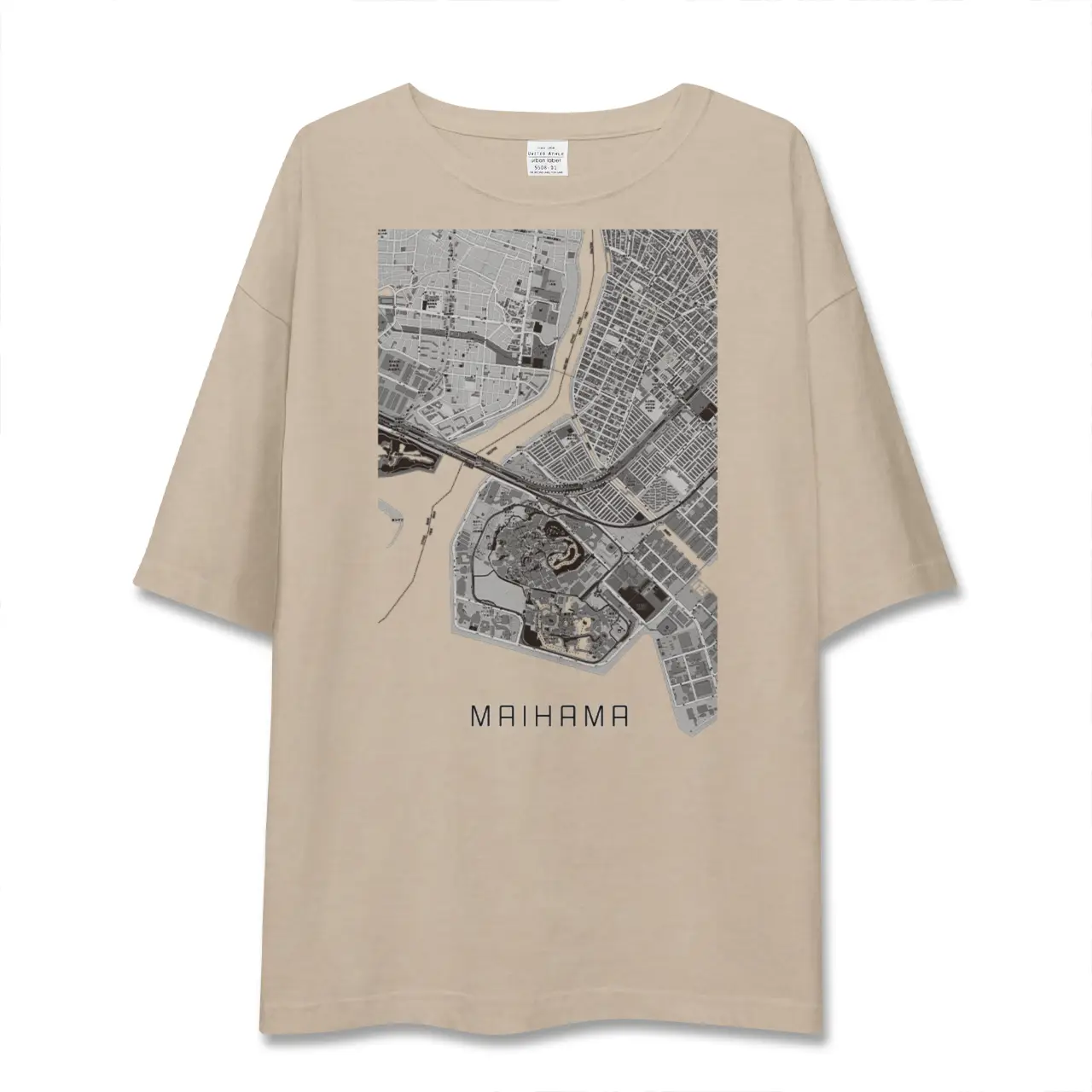 【舞浜（千葉県）】地図柄ビッグシルエットTシャツ