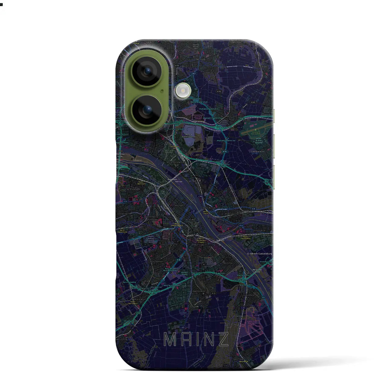 【マインツ（ドイツ）】地図柄iPhoneケース（バックカバータイプ）