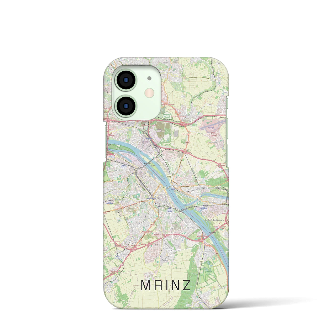 【マインツ】地図柄iPhoneケース（バックカバータイプ・ナチュラル）iPhone 12 mini 用