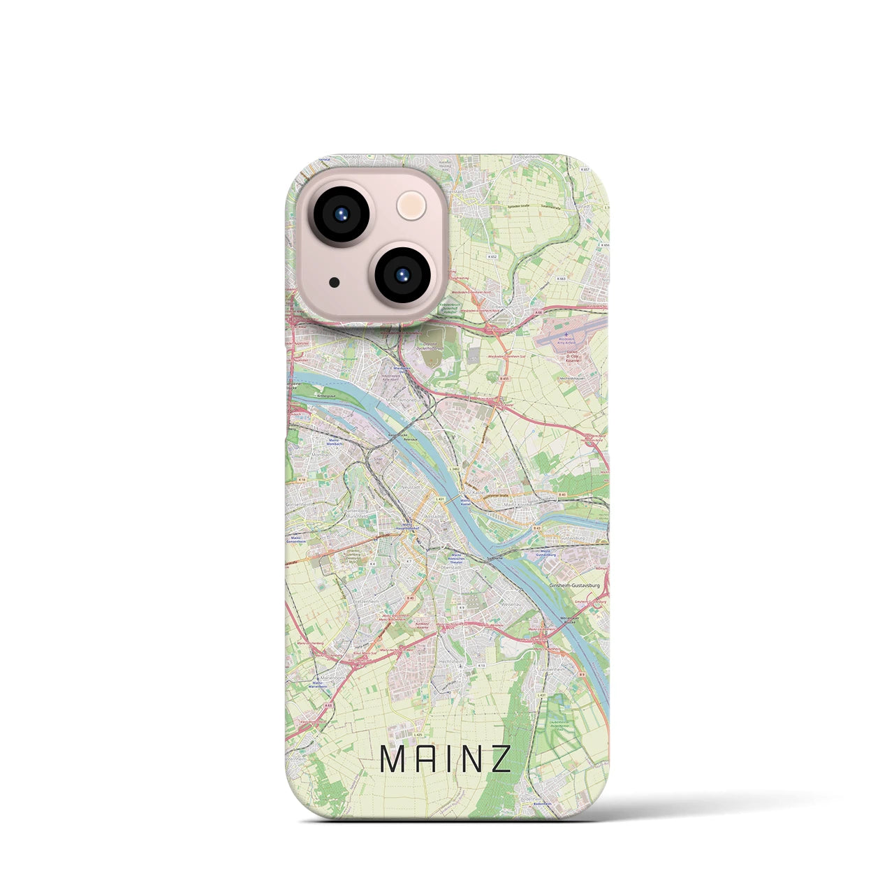 【マインツ】地図柄iPhoneケース（バックカバータイプ・ナチュラル）iPhone 13 mini 用