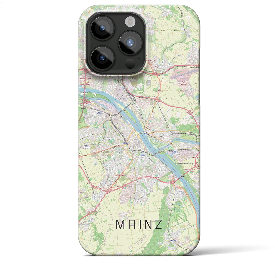 【マインツ】地図柄iPhoneケース（バックカバータイプ・ナチュラル）iPhone 15 Pro Max 用