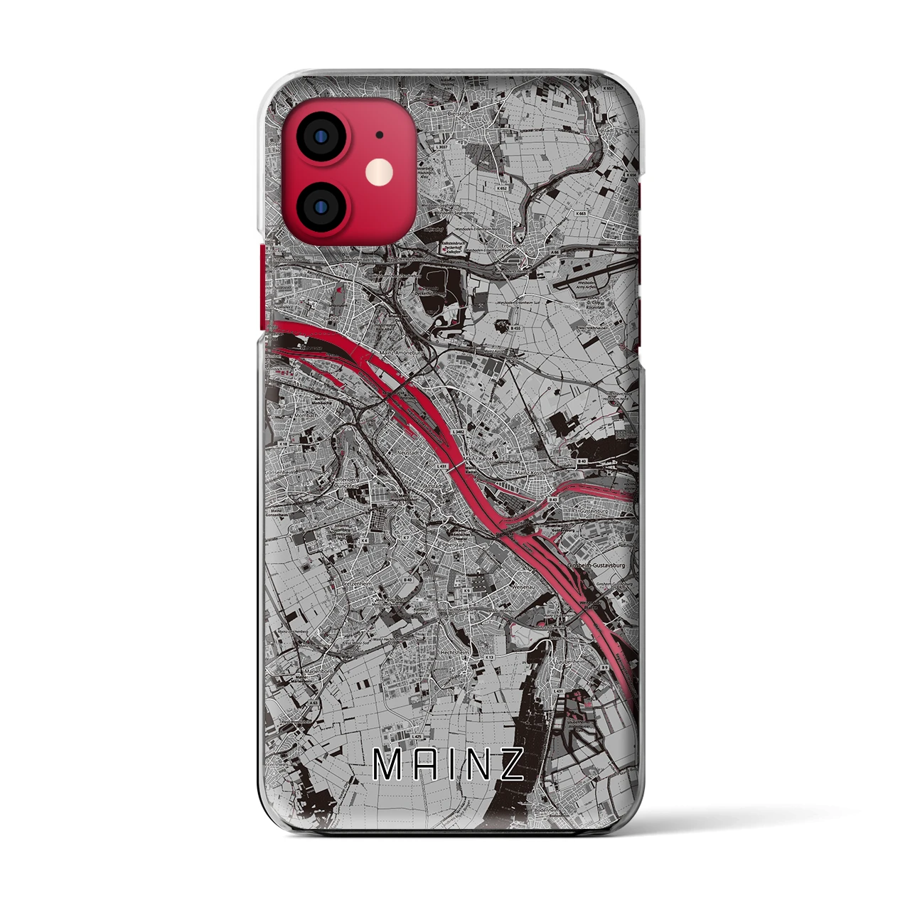【マインツ（ドイツ）】地図柄iPhoneケース（クリアタイプ）