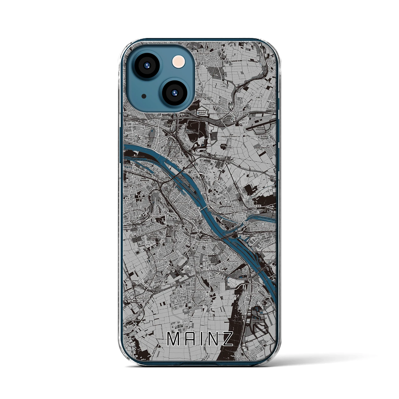 【マインツ（ドイツ）】地図柄iPhoneケース（クリアタイプ）