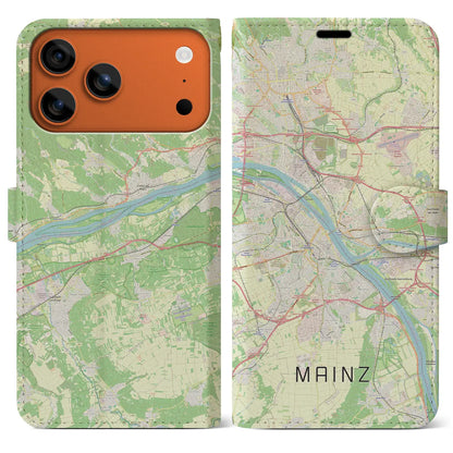 【マインツ（ドイツ）】地図柄iPhoneケース（手帳タイプ）