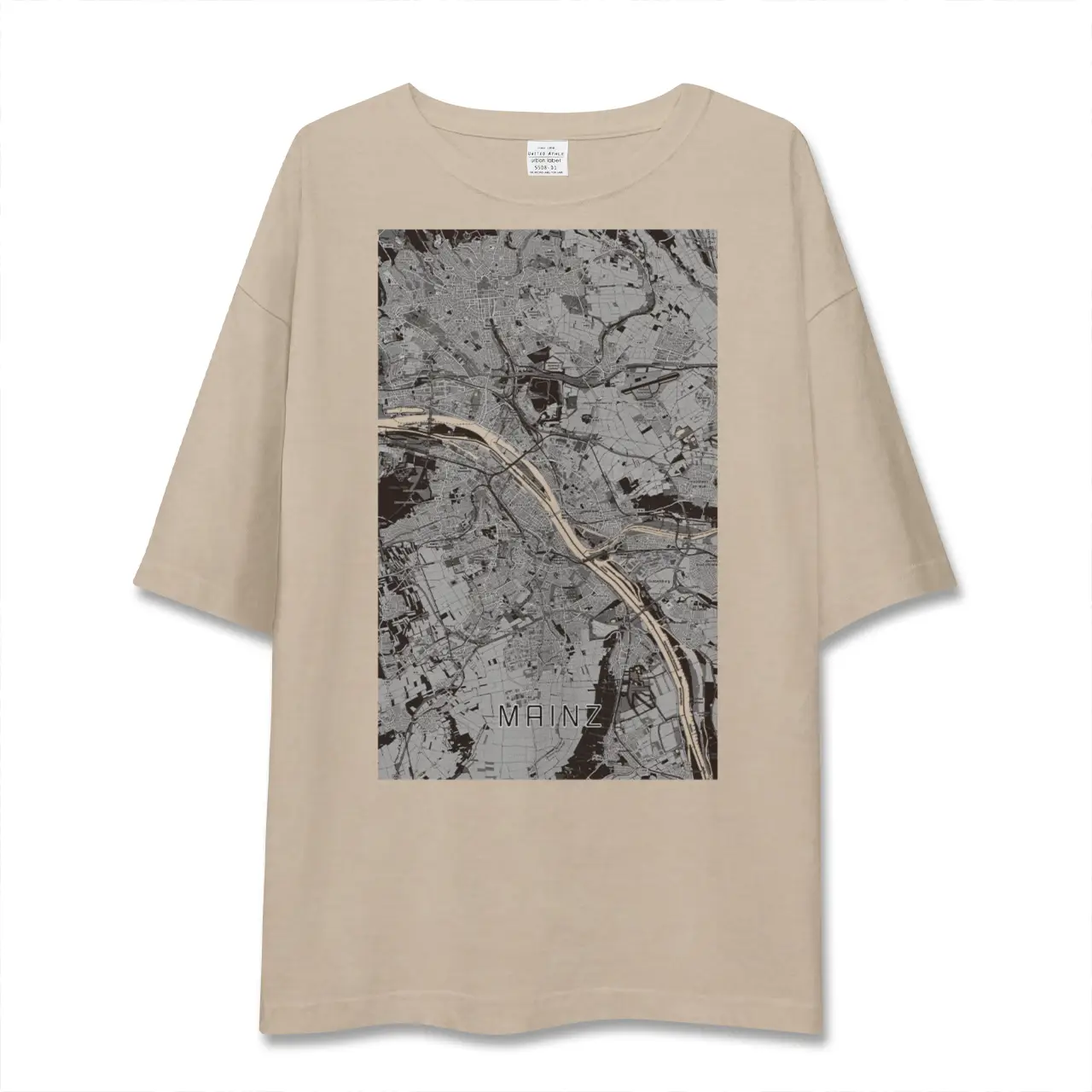 【マインツ（ドイツ）】地図柄ビッグシルエットTシャツ