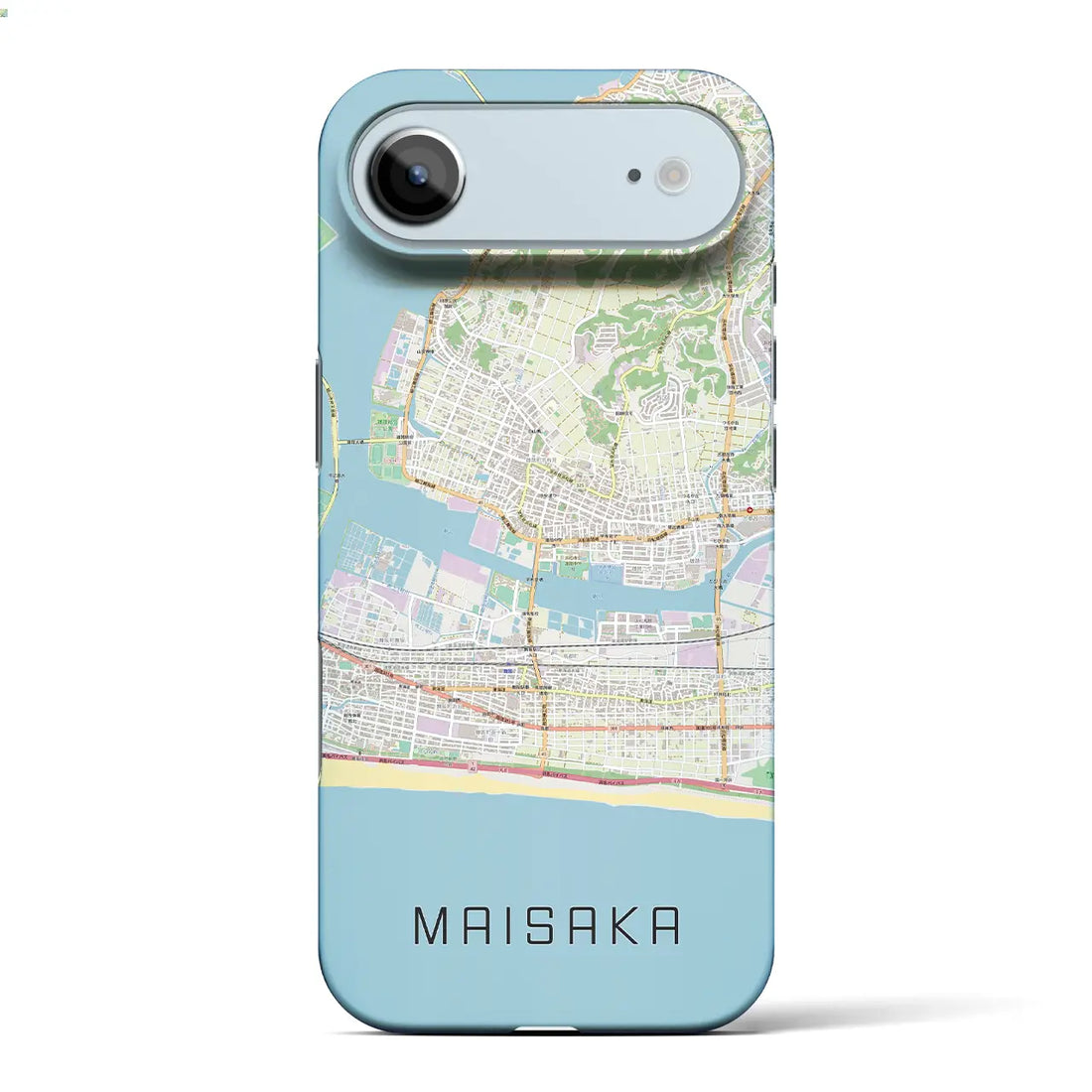 【舞阪（静岡県）】地図柄iPhoneケース（バックカバータイプ）ナチュラル・iPhone 17 Pro Max 用