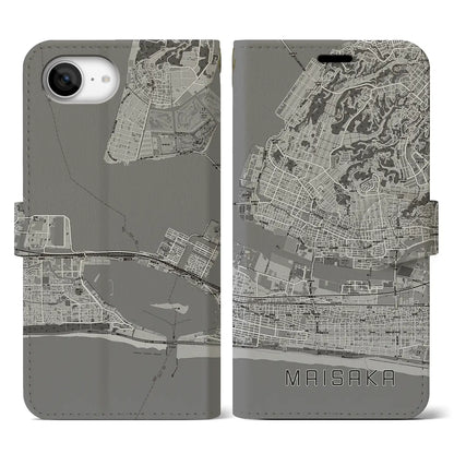 【舞阪（静岡県）】地図柄iPhoneケース（手帳タイプ）