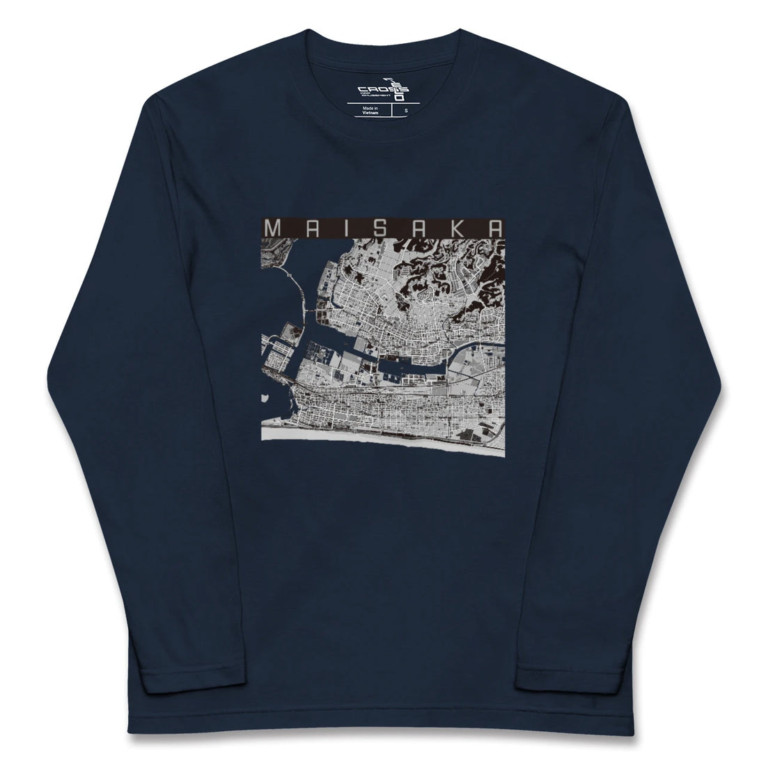 【舞阪(静岡県)】地図柄ロングスリーブTシャツ