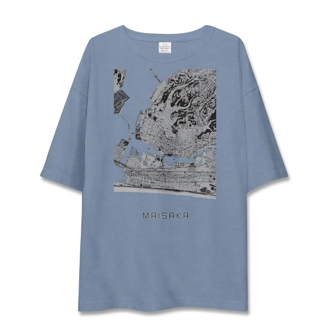 【舞阪（静岡県）】地図柄ビッグシルエットTシャツ