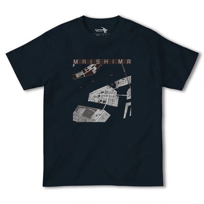【舞洲（大阪府）】地図柄ヘビーウェイトTシャツ