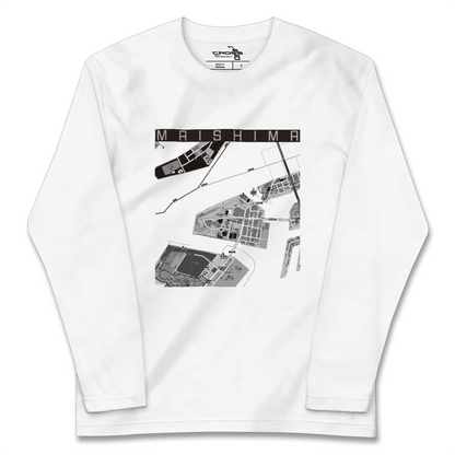 【舞洲（大阪府）】地図柄ロングスリーブTシャツ