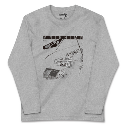 【舞洲（大阪府）】地図柄ロングスリーブTシャツ