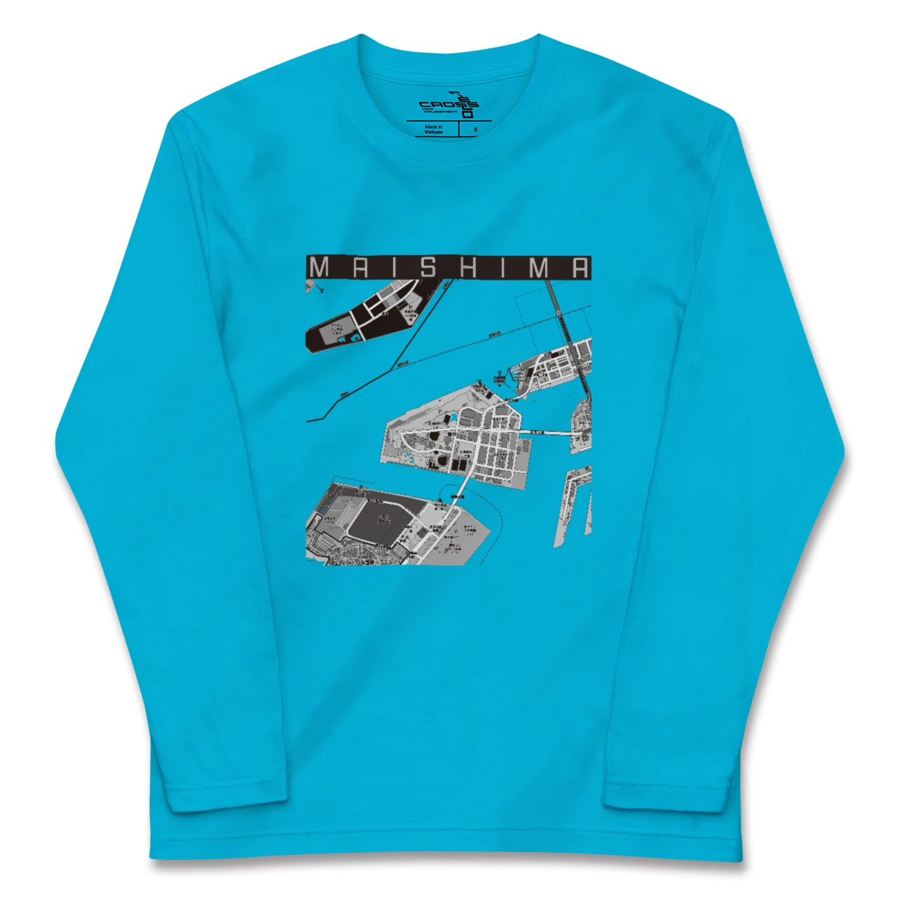 【舞洲（大阪府）】地図柄ロングスリーブTシャツ